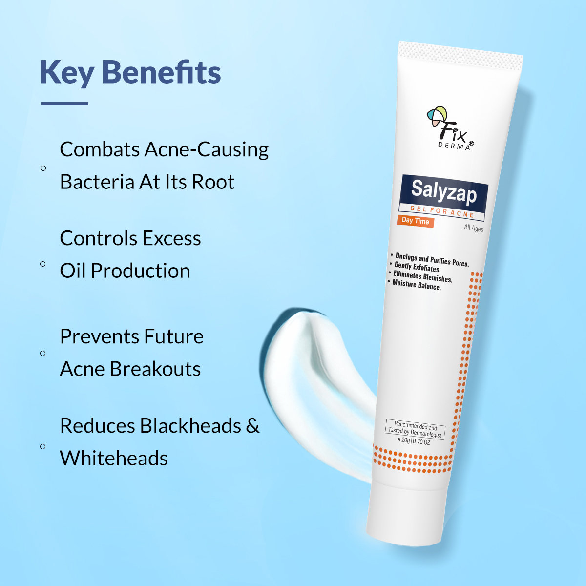 Fixderma Salyzap For Acne Day Time Gel, 20 gm, Pack of 1 Fixderma Salyzap For Acne Day Time Gel, 20 gm, Pack of 1