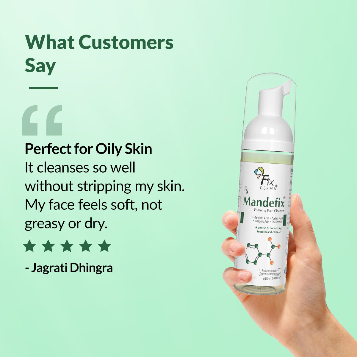 Fixderma Mandefix Foaming Face Cleanser, 50 ml, Pack of 1 Fixderma Mandefix Foaming Face Cleanser, 50 ml, Pack of 1