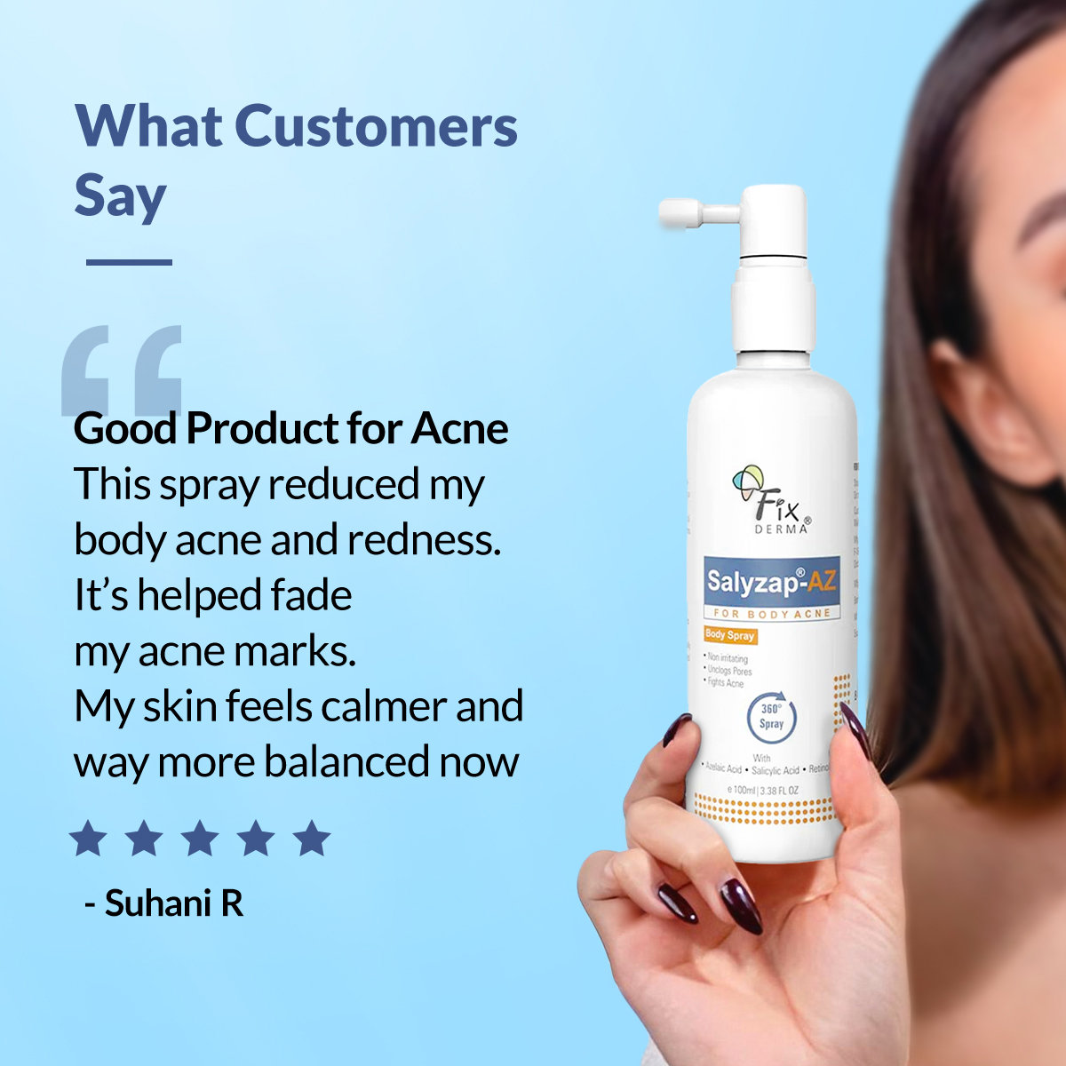 Fixderma Salyzap-Az Body Spray, 100 ml, Pack of 1 Fixderma Salyzap-Az Body Spray, 100 ml, Pack of 1