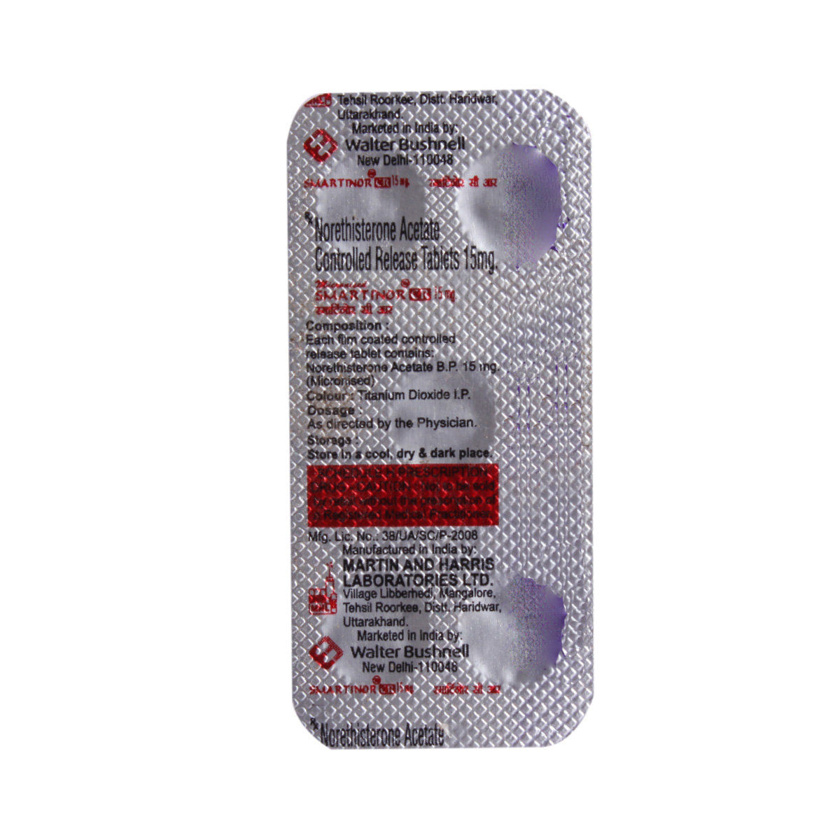 Smartinor CR 15 mg Tablet 5's, Pack of 5 TabletS Smartinor CR 15 mg Tablet 5's, Pack of 5 TabletS