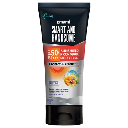 Smart And Handsome SPF50+Pa+ Sunshield Pro-Max Cream, 50 gm