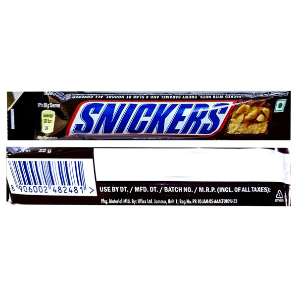 Snickers Filled Chocolate, 22 gm