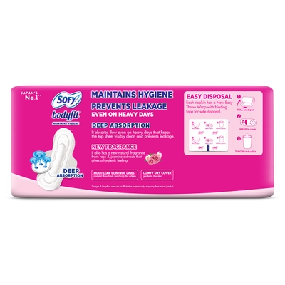 Sofy Bodyfit Sanitary Pads Regular, 18 Count, Pack of 1