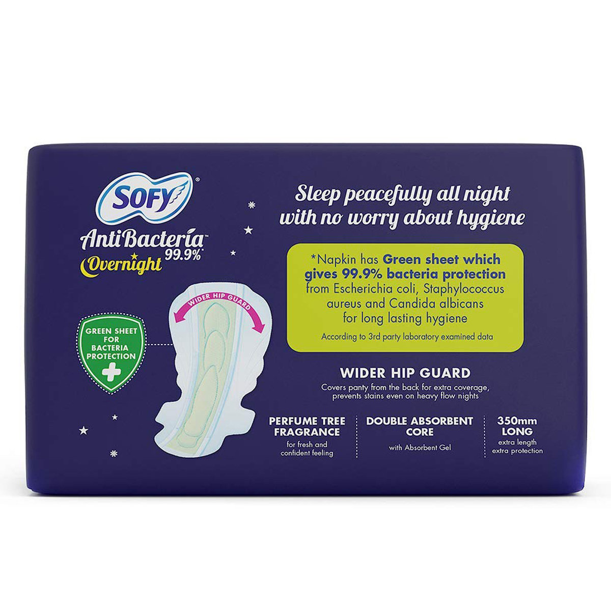 Sofy Anti Bacteria Overnight Sanitary Pads XXL, 10 Count, Pack of 1 Sofy Anti Bacteria Overnight Sanitary Pads XXL, 10 Count, Pack of 1