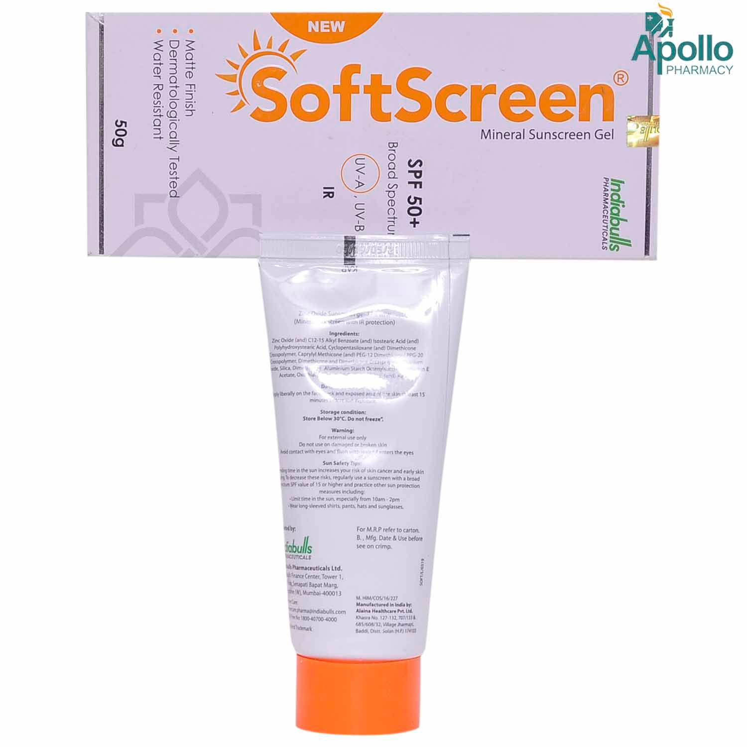 Softscreen Spf 50+ Gel 50 gm, Pack of 1 