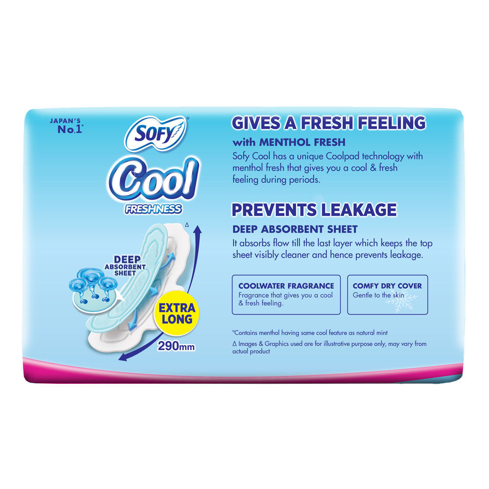 Sofy Cool Freshness Menthol Fresh Sanitary Pads XL, 30 Count Price
