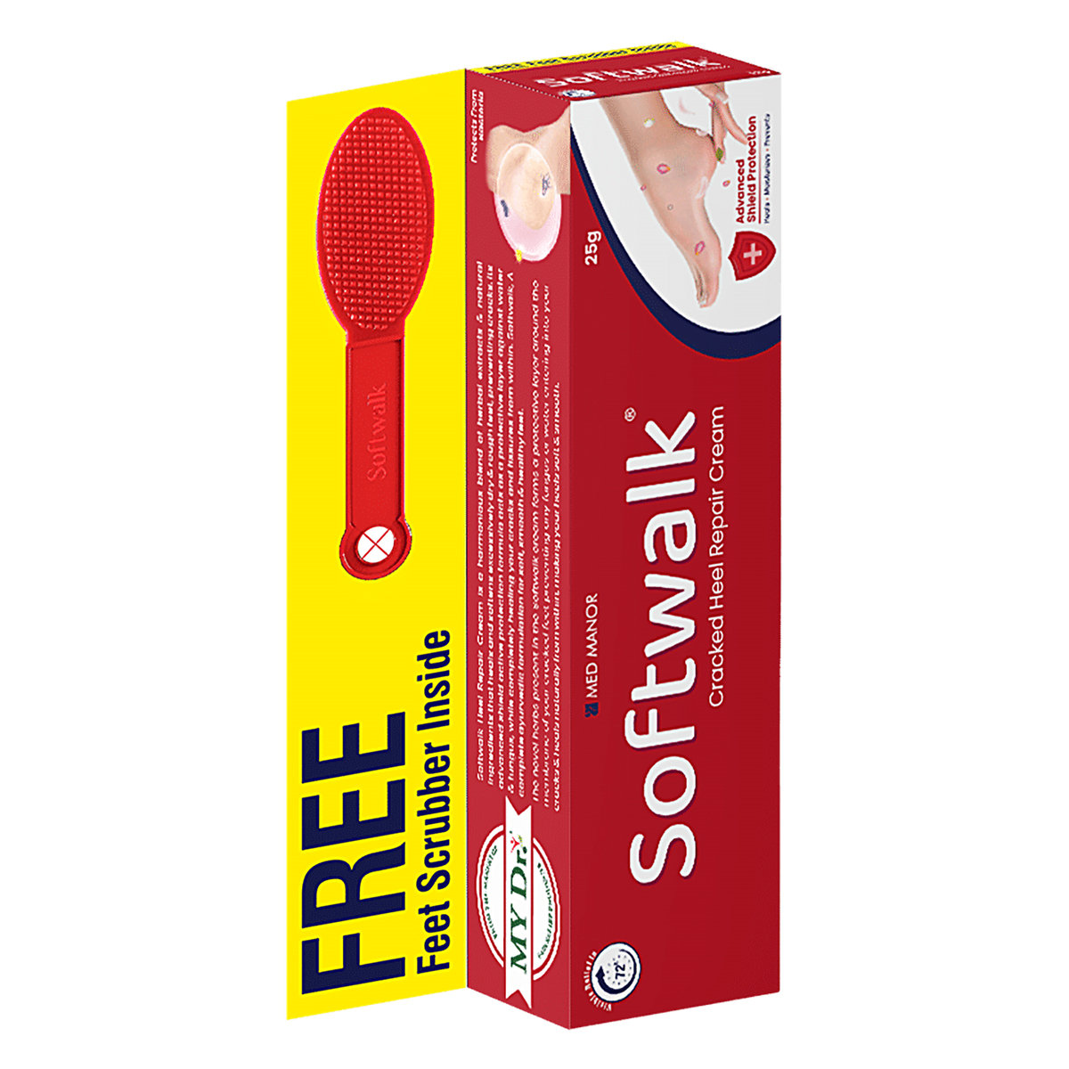 Softwalk Cracked Heel Repair Cream 25 gm | Hydrates, Moisturises & Repairs Feet | For Rough & Cracked Feet, Pack of 1 Softwalk Cracked Heel Repair Cream 25 gm | Hydrates, Moisturises & Repairs Feet | For Rough & Cracked Feet, Pack of 1