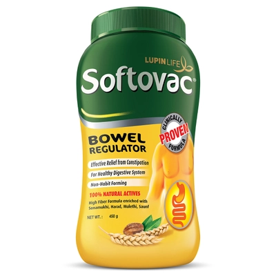 Softovac Bowel Regulator Powder, 450 gm, Pack of 1