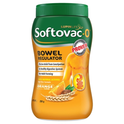 Softovac-O Orange Flavour Bowel Regulator Powder, 250 gm, Pack of 1