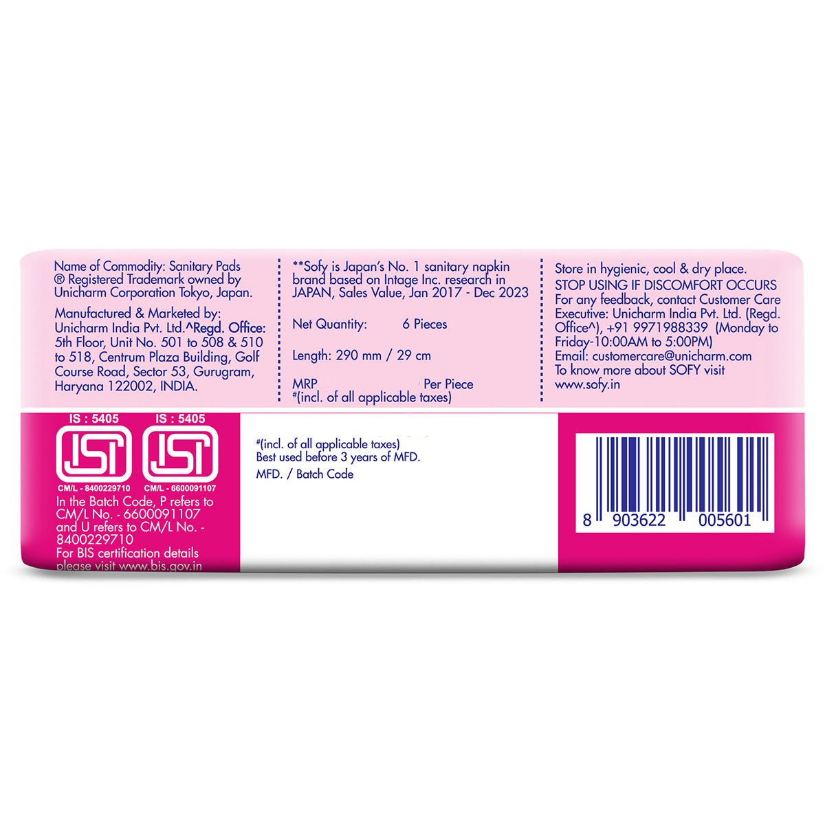 Sofy Bodyfit Pro Sanitary Pads XL, 6 Count, Pack of 1 Sofy Bodyfit Pro Sanitary Pads XL, 6 Count, Pack of 1