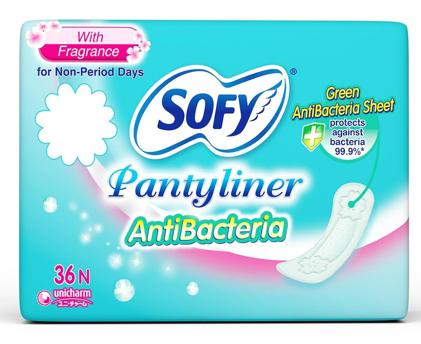 Sofy Anti Bacteria Panty Liner, 36 Count, Pack of 1 Sofy Anti Bacteria Panty Liner, 36 Count, Pack of 1