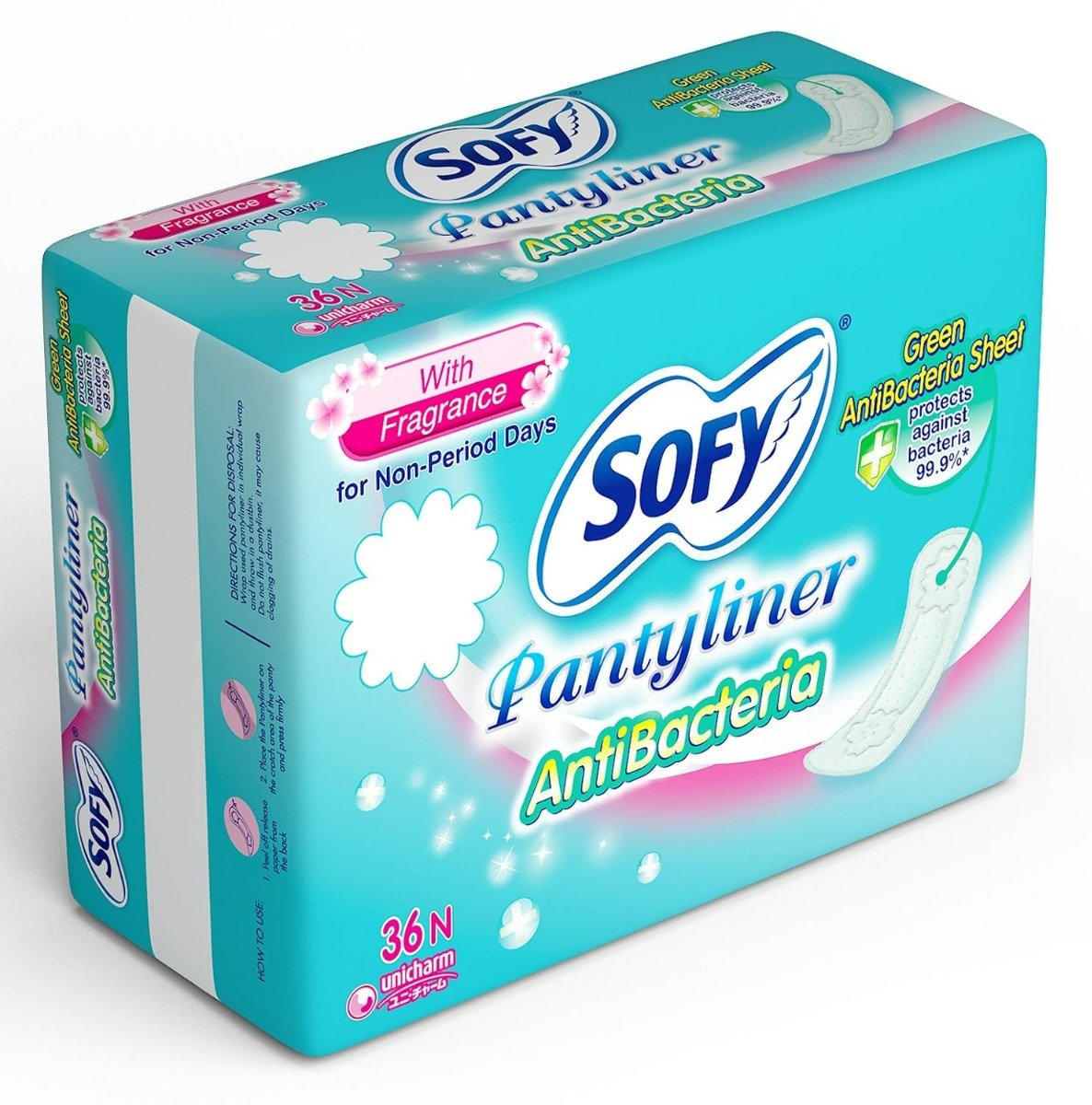 Sofy Anti Bacteria Panty Liner, 36 Count, Pack of 1 Sofy Anti Bacteria Panty Liner, 36 Count, Pack of 1