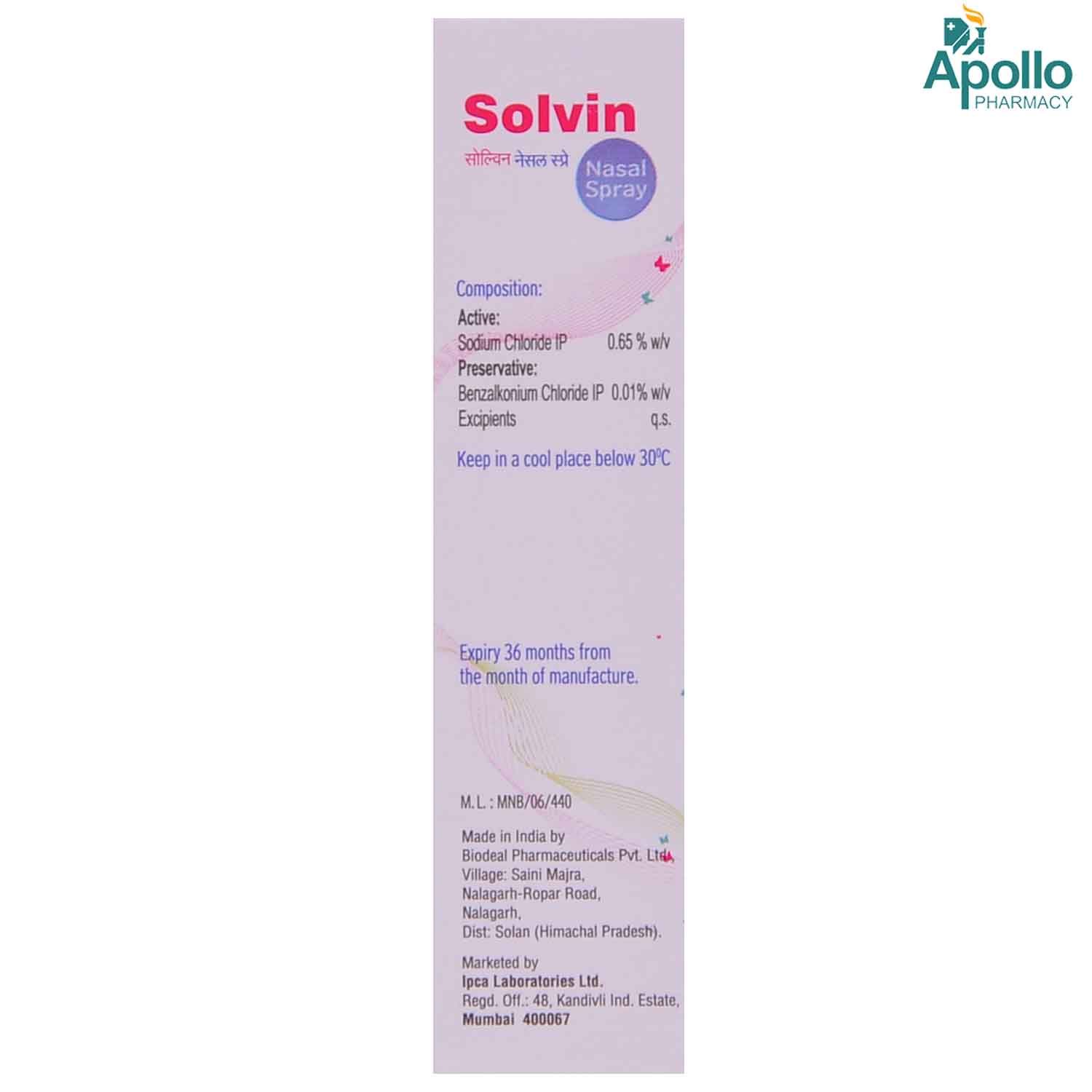 Solvin Nasal Spray 20 ml Price, Uses, Side Effects, Composition ...