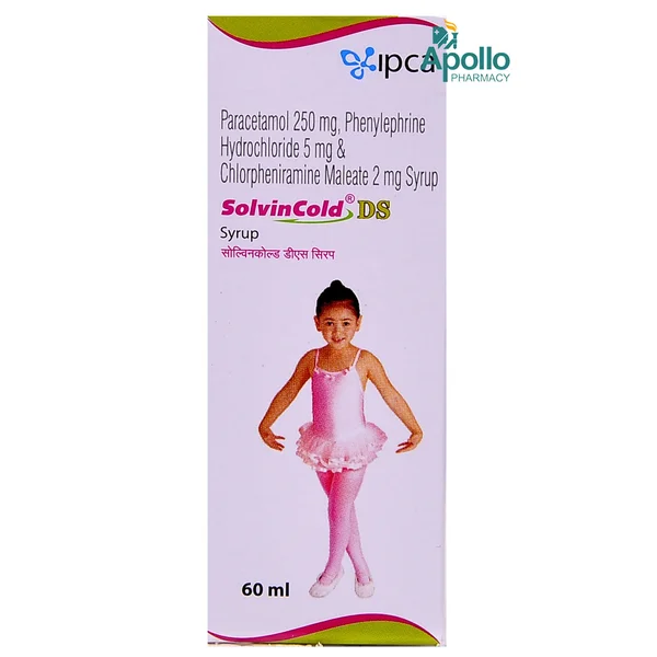 Solvin Cold DS Syrup 60 ml, Pack of 1 LIQUID