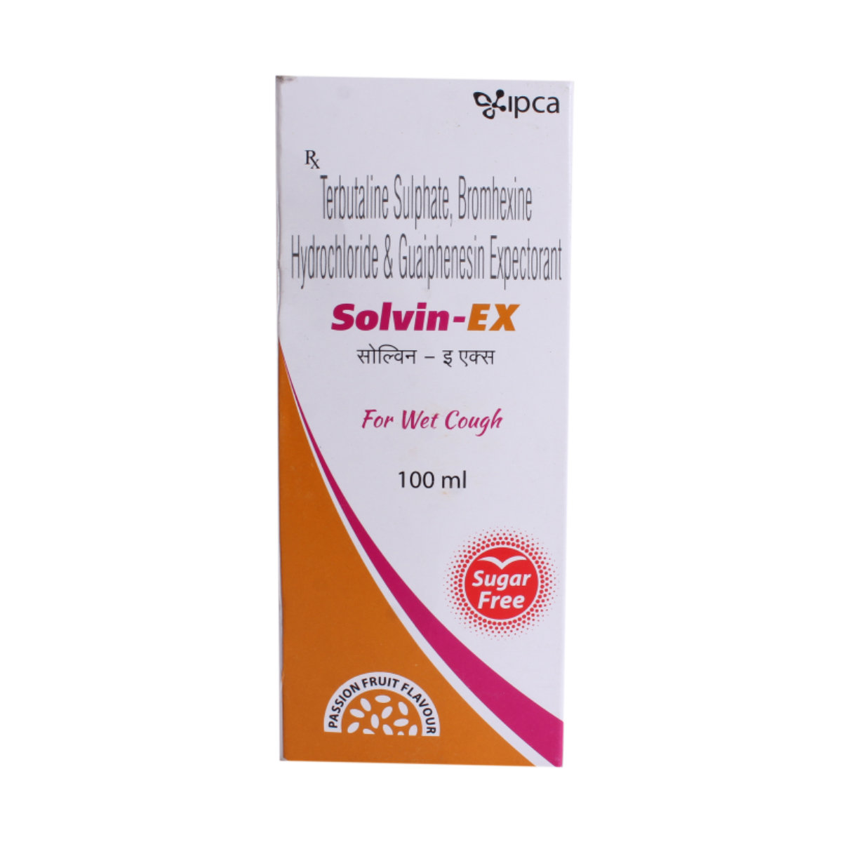 Solvin-EX Sugar Free Passion Fruit Expectorant 100 ml, Pack of 1 Solvin-EX Sugar Free Passion Fruit Expectorant 100 ml, Pack of 1