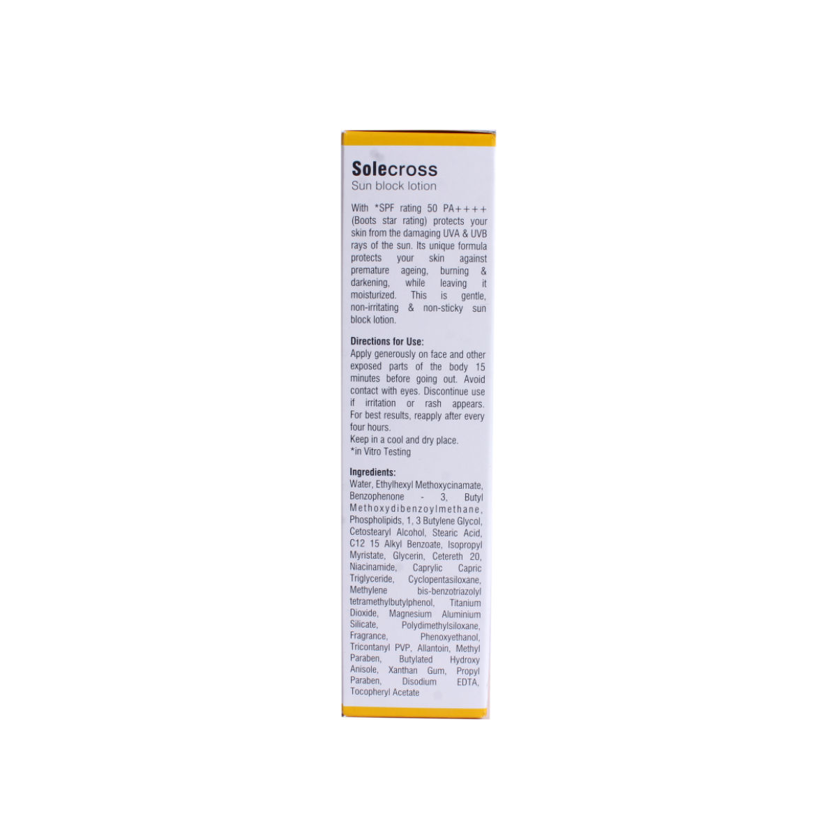 Solecross SPF 50 Sun Block Lotion 50 gm Price, Uses, Side Effects