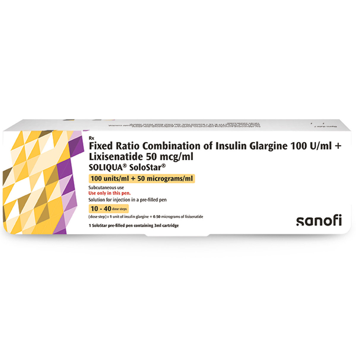 Soliqua Solostar Pre Filed Pen 3 ml, Pack of 1 Soliqua Solostar Pre Filed Pen 3 ml, Pack of 1