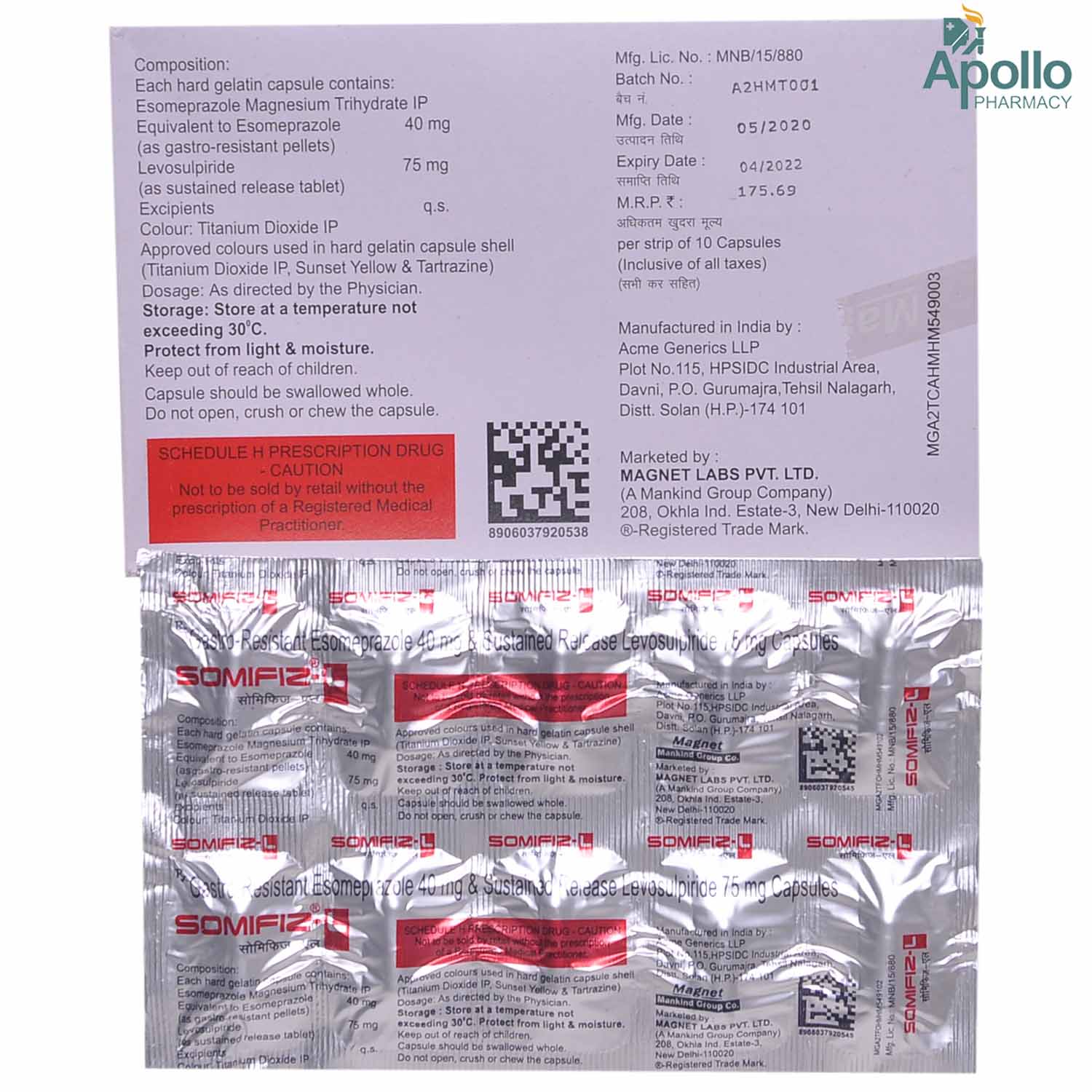 Somifiz L Capsule 10's, Pack of 10 CapsuleS Somifiz L Capsule 10's, Pack of 10 CapsuleS