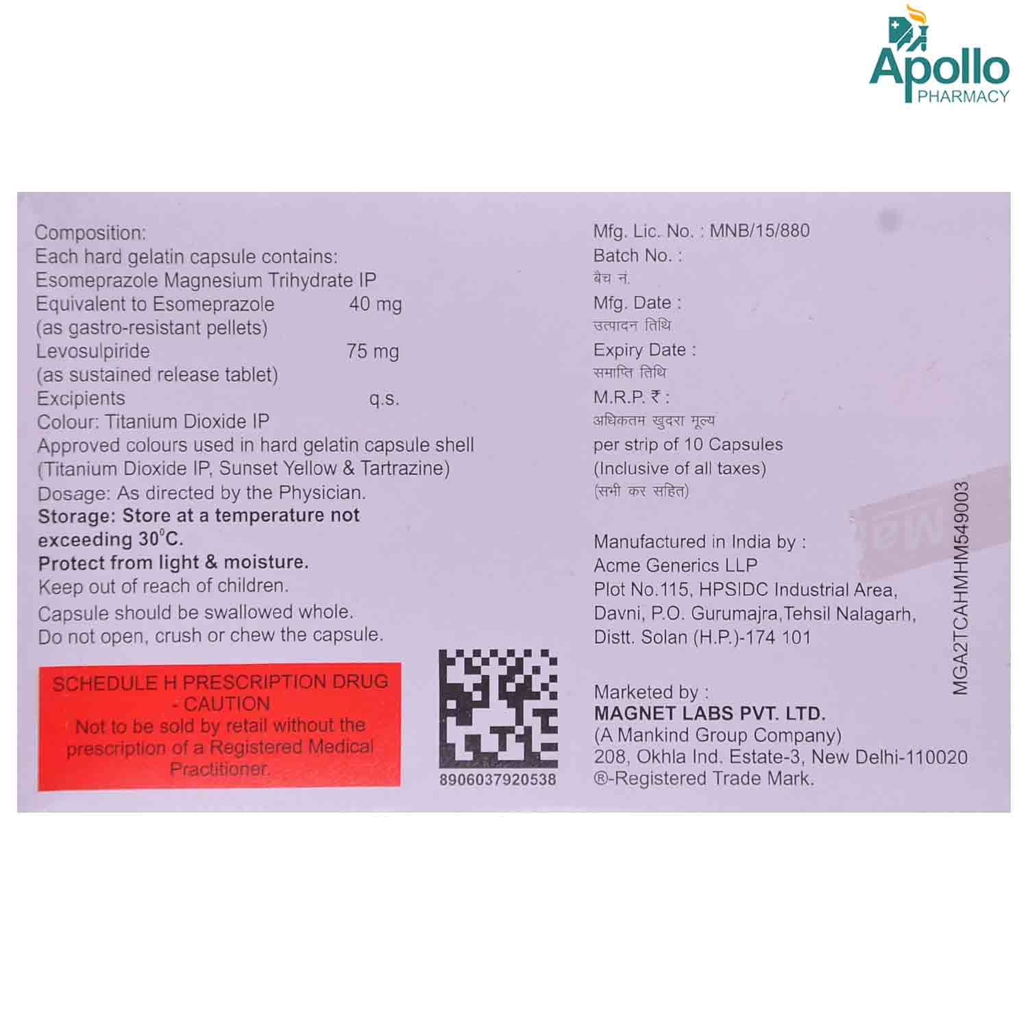 Somifiz L Capsule 10's, Pack of 10 CapsuleS Somifiz L Capsule 10's, Pack of 10 CapsuleS