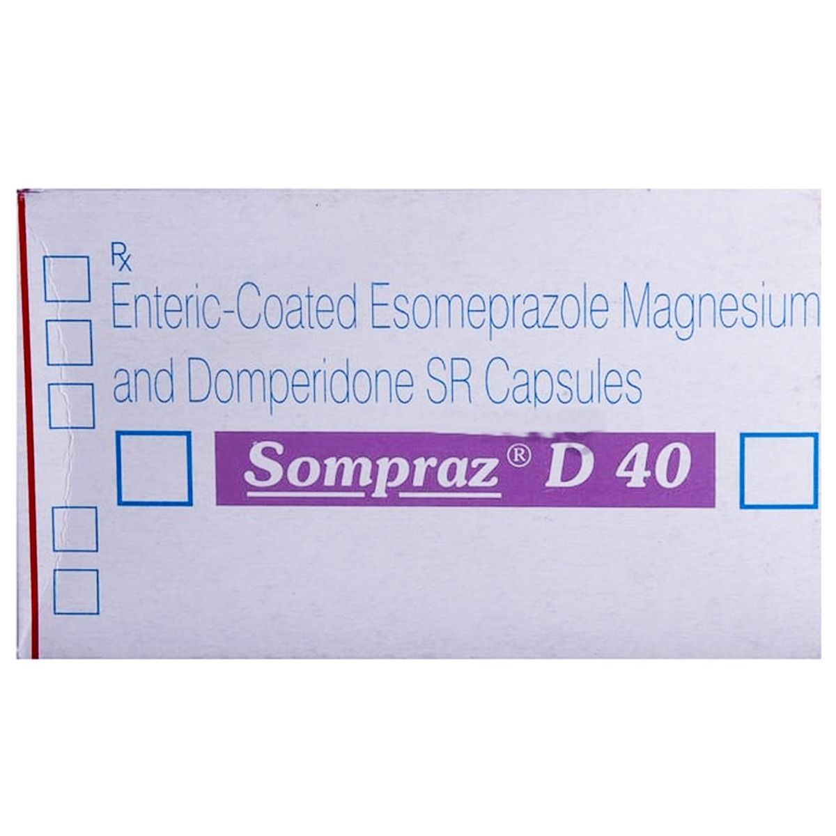 Sompraz D 40 Capsule 15's, Pack of 15 CAPSULE SRS Sompraz D 40 Capsule 15's, Pack of 15 CAPSULE SRS