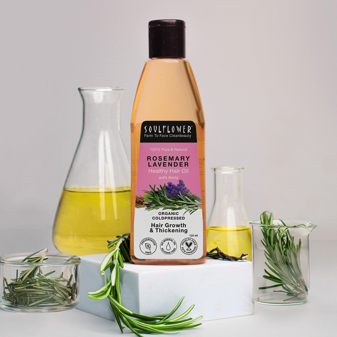 Soulflower Rosemary Lavender Hair Oil, 120 ml, Pack of 1 Soulflower Rosemary Lavender Hair Oil, 120 ml, Pack of 1