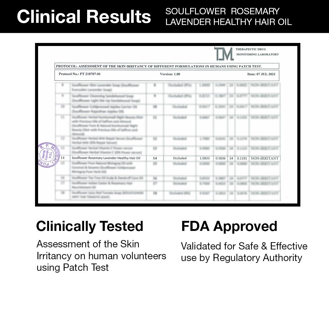 Soulflower Rosemary Lavender Hair Oil, 120 ml, Pack of 1 Soulflower Rosemary Lavender Hair Oil, 120 ml, Pack of 1