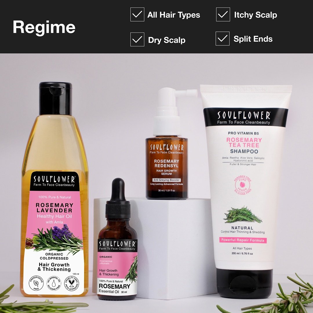 Soulflower Rosemary Lavender Hair Oil, 120 ml, Pack of 1 Soulflower Rosemary Lavender Hair Oil, 120 ml, Pack of 1