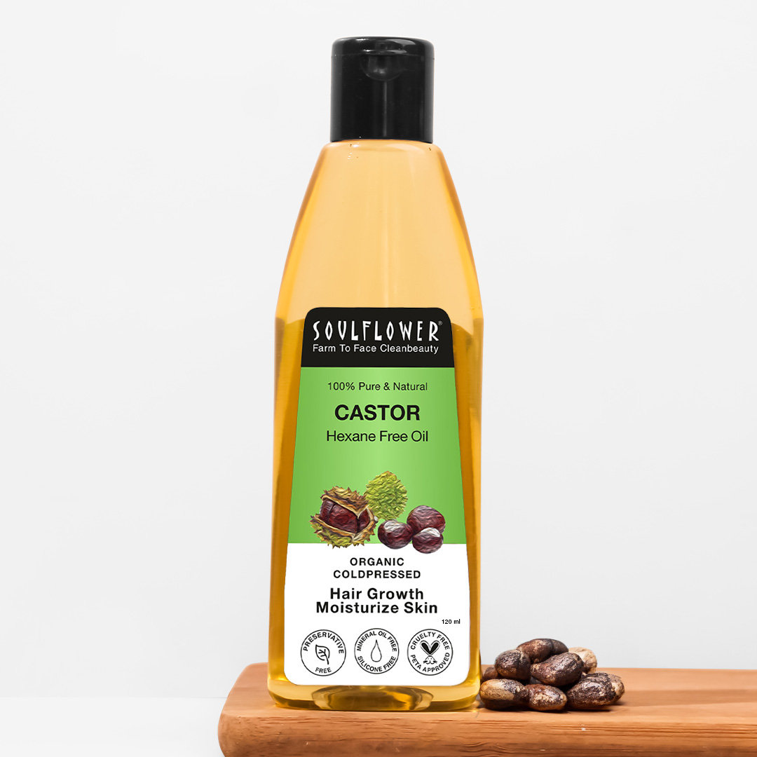 Soulflower Castor Hexane Free Oil for Hair Growth, 120 ml, Pack of 1 Soulflower Castor Hexane Free Oil for Hair Growth, 120 ml, Pack of 1