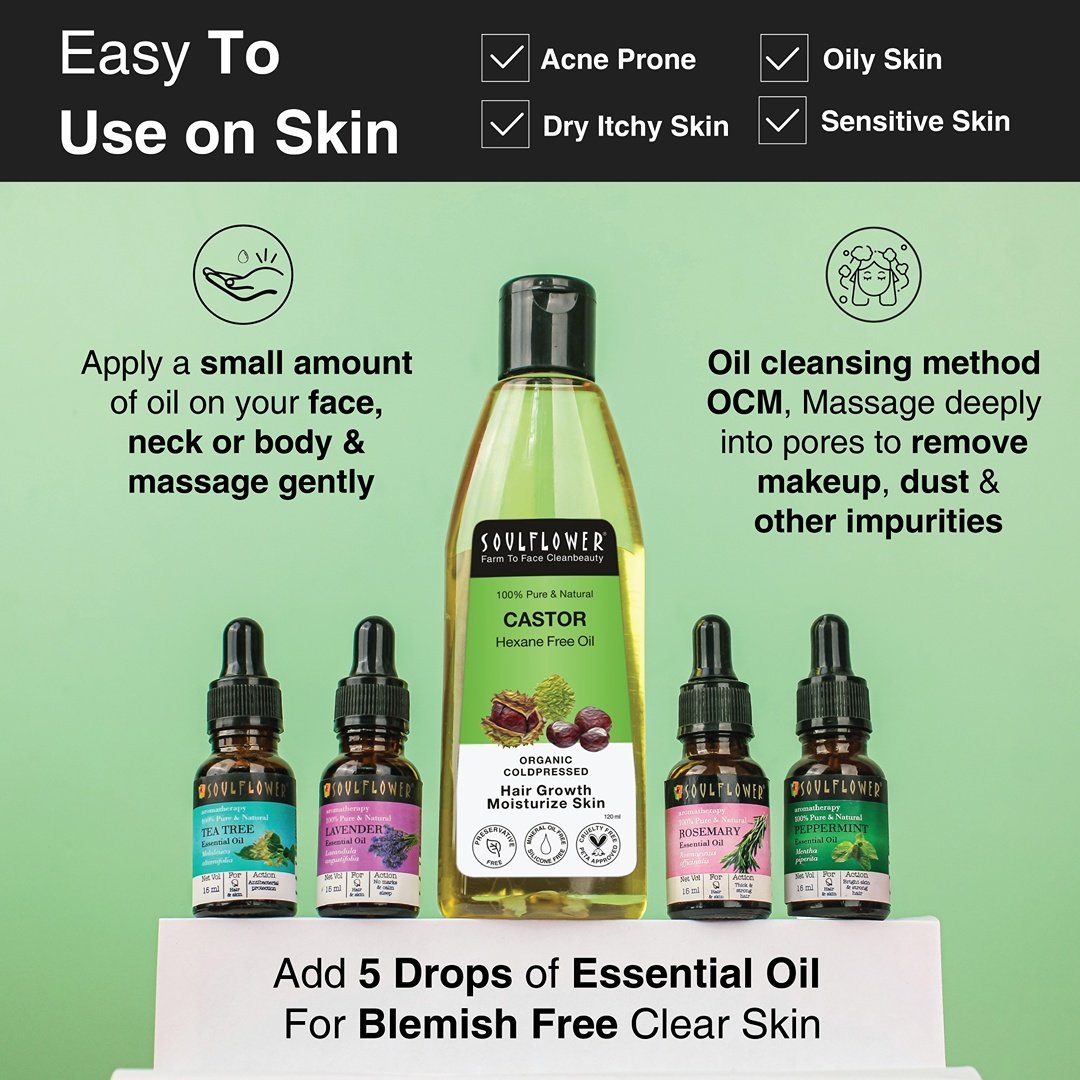 Soulflower Castor Hexane Free Oil for Hair Growth, 120 ml, Pack of 1 Soulflower Castor Hexane Free Oil for Hair Growth, 120 ml, Pack of 1