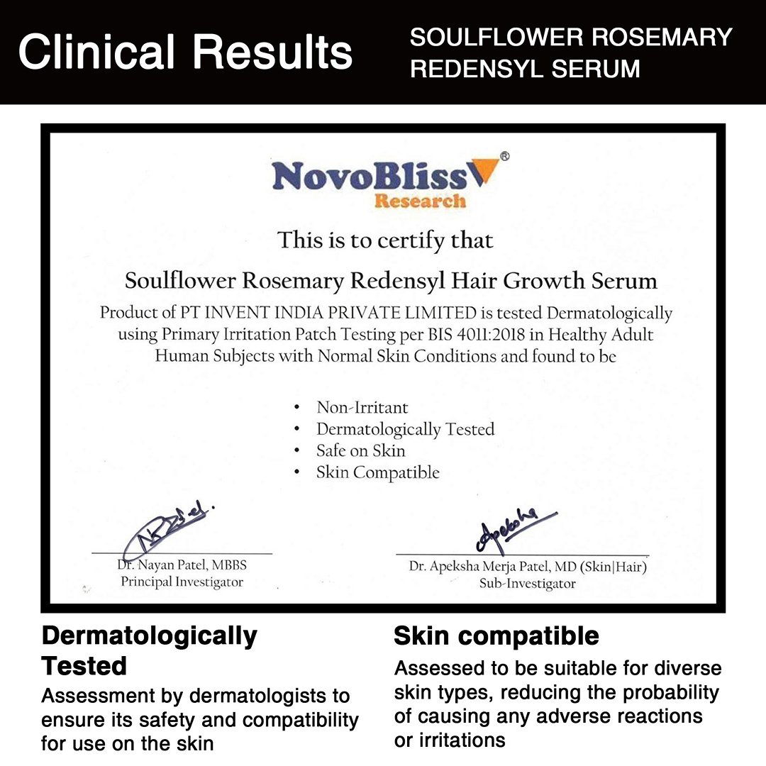 Soulflower Rosemary Redensyl Hair Growth Serum, 30 ml, Pack of 1 Soulflower Rosemary Redensyl Hair Growth Serum, 30 ml, Pack of 1