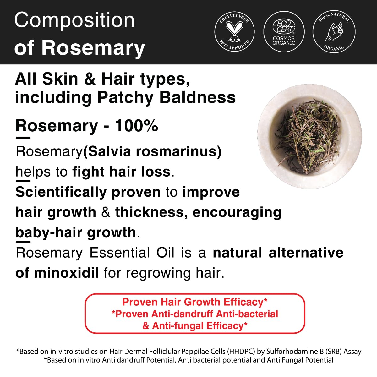 Soulflower Rosemary Essential Oil for Hair Growth, 15 ml, Pack of 1 Soulflower Rosemary Essential Oil for Hair Growth, 15 ml, Pack of 1
