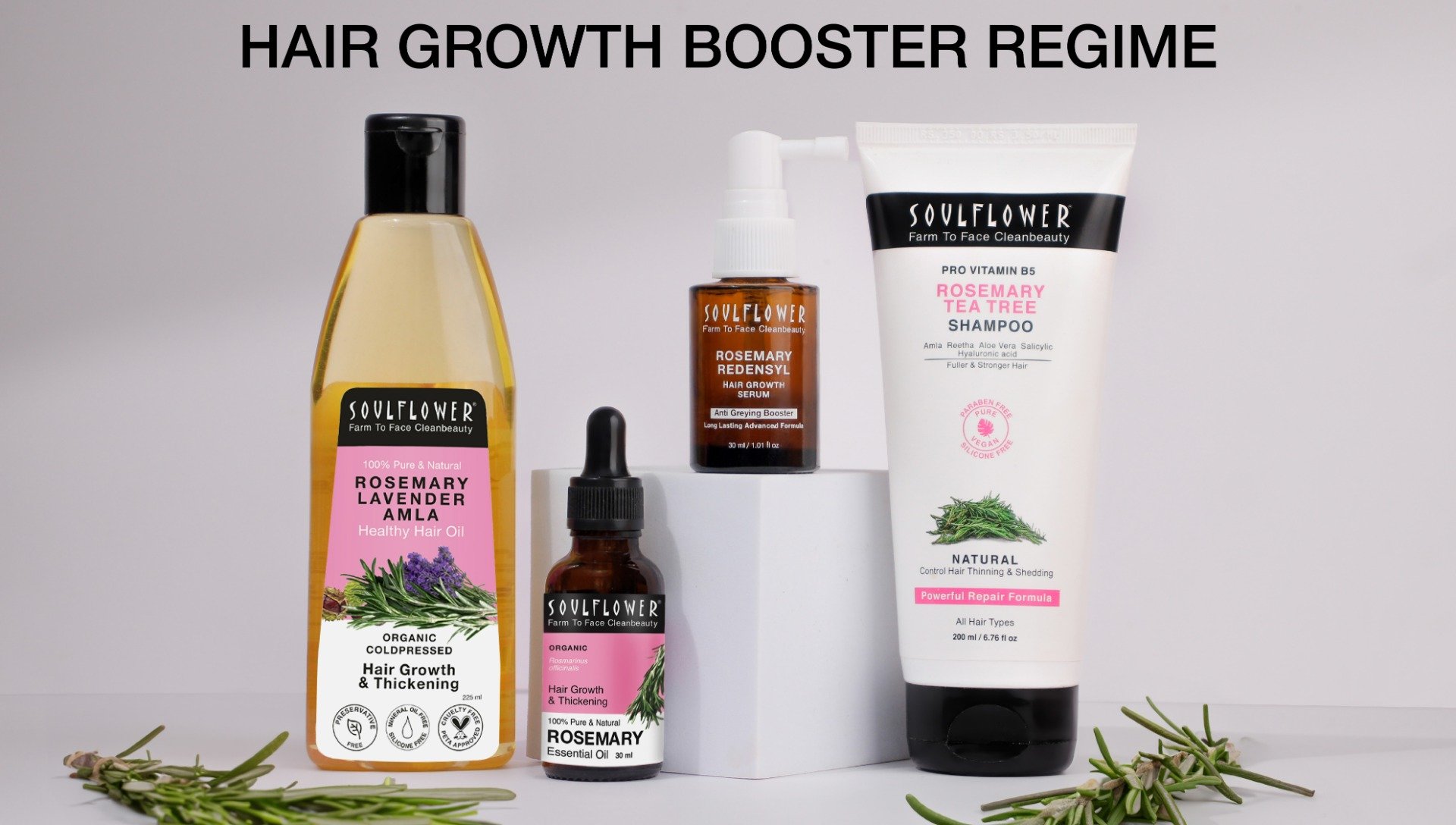 Soulflower Rosemary Essential Oil for Hair Growth, 15 ml, Pack of 1 Soulflower Rosemary Essential Oil for Hair Growth, 15 ml, Pack of 1