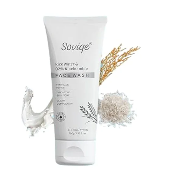 Soviqe Rice Water Face Wash, 100 gm, Pack of 1