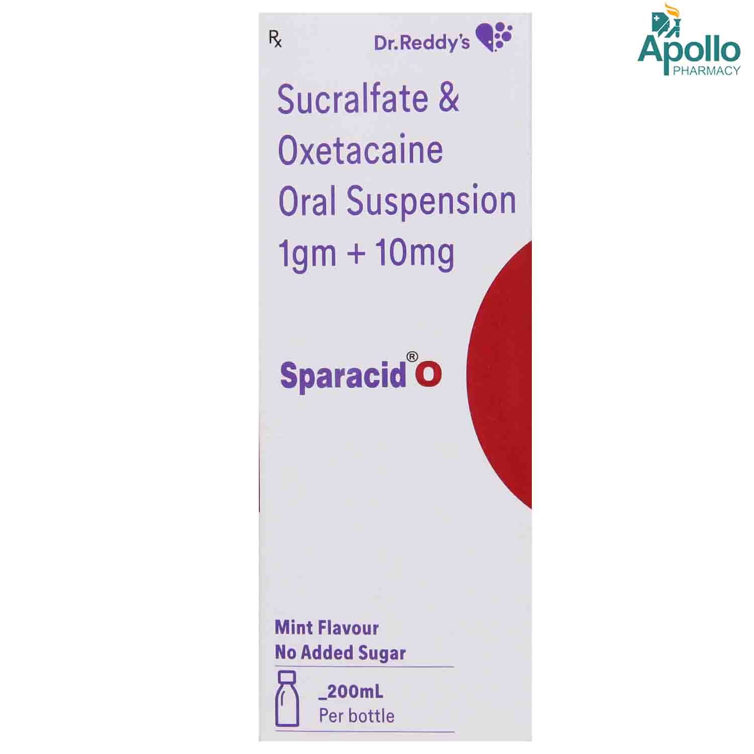 Sparacid O Mint Suspension 200 ml, Pack of 1 Sparacid O Mint Suspension 200 ml, Pack of 1
