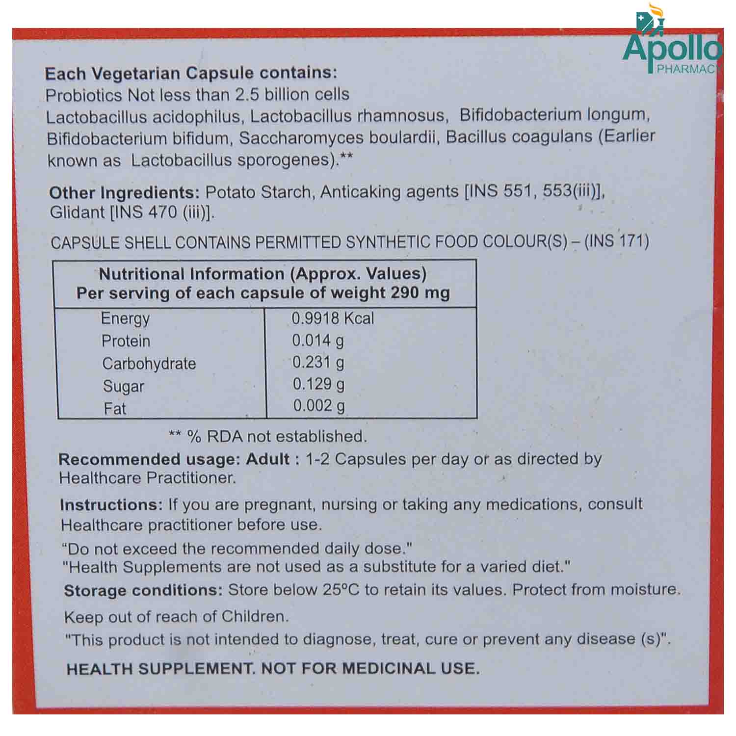 Sporlac Plus Capsule 10's, Pack of 10 Sporlac Plus Capsule 10's, Pack of 10