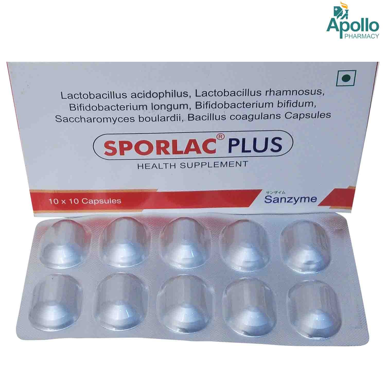 Sporlac Plus Capsule 10's, Pack of 10 Sporlac Plus Capsule 10's, Pack of 10