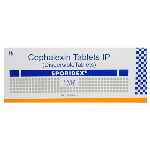 Sporidex 125 Tablet 10's, Pack of 10 TabletS