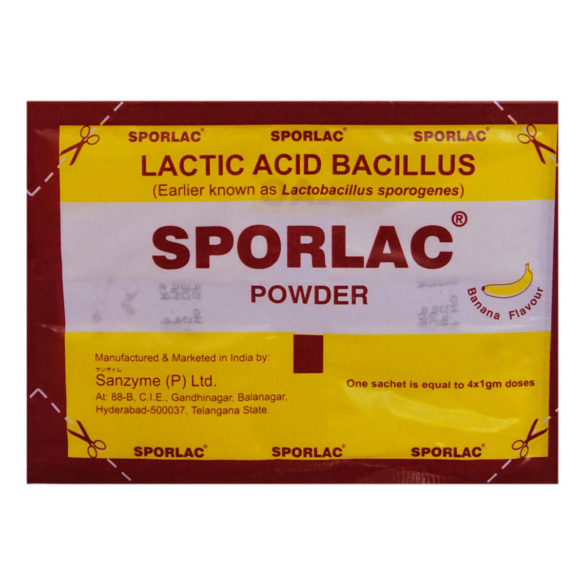 Sporlac Banana Sachet 1's Price, Uses, Side Effects, Composition