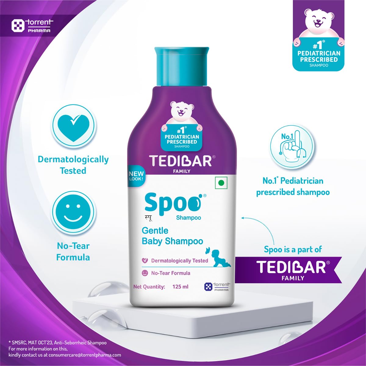 Spoo New Gentle Baby Shampoo 125 ml, Pack of 1 Spoo New Gentle Baby Shampoo 125 ml, Pack of 1