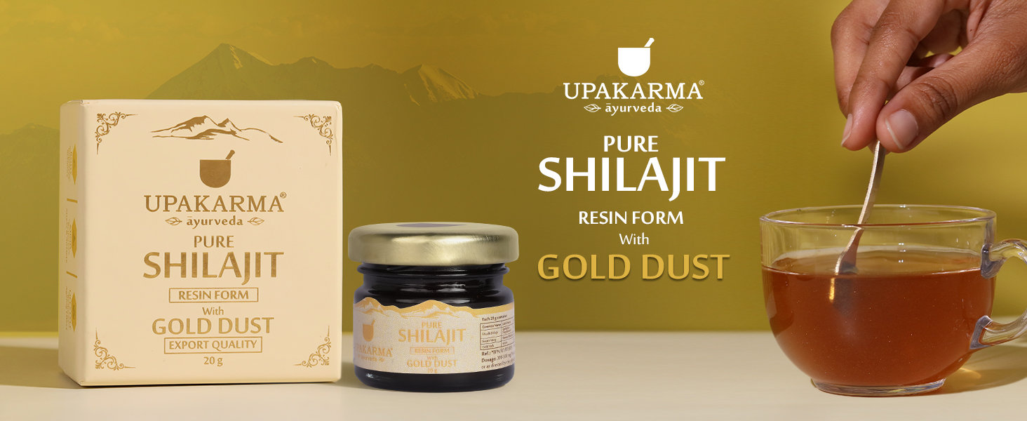 Upakarma Ayurveda Pure Shilajit Resin Form with Gold Dust, 20 gm, Pack of 1 Upakarma Ayurveda Pure Shilajit Resin Form with Gold Dust, 20 gm, Pack of 1