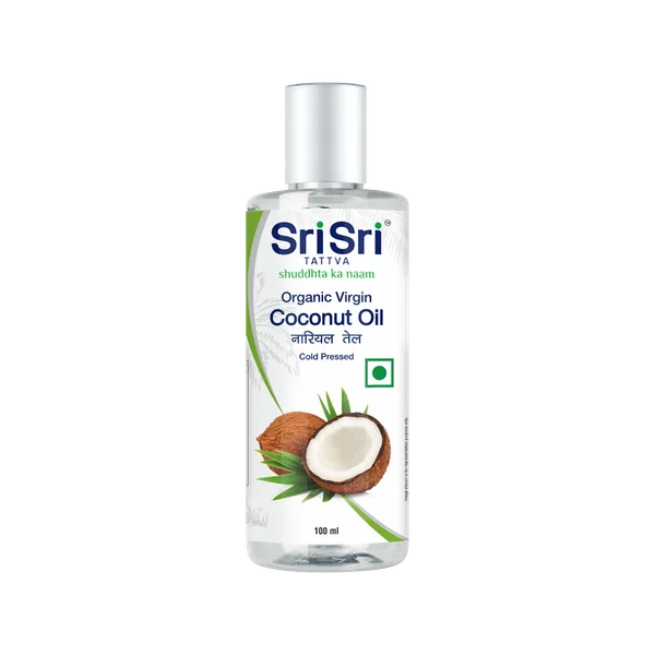 Sri Sri Tattva Organic Virgin Coconut Oil, 100 ml, Pack of 1