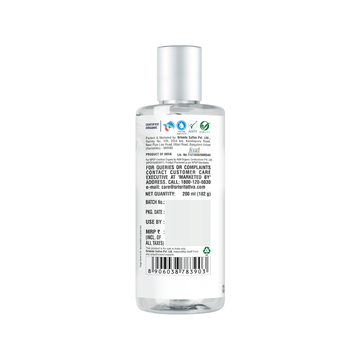 Sri Sri Tattva Organic Virgin Coconut Oil, 200 ml, Pack of 1 Sri Sri Tattva Organic Virgin Coconut Oil, 200 ml, Pack of 1