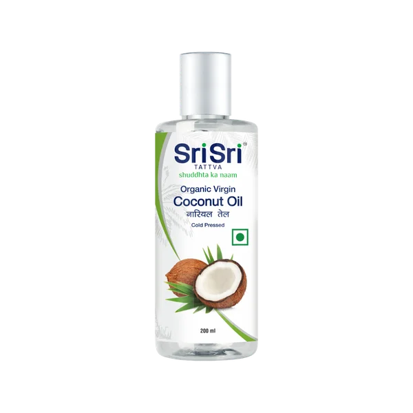 Sri Sri Tattva Organic Virgin Coconut Oil, 200 ml, Pack of 1