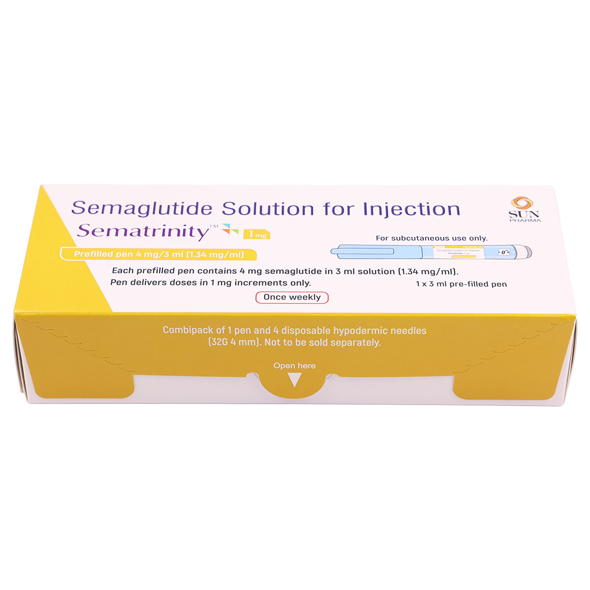 Sematrinity 1 mg Prefilled Pen Solution For Injection 3 ml Sematrinity 1 mg Prefilled Pen Solution For Injection 3 ml