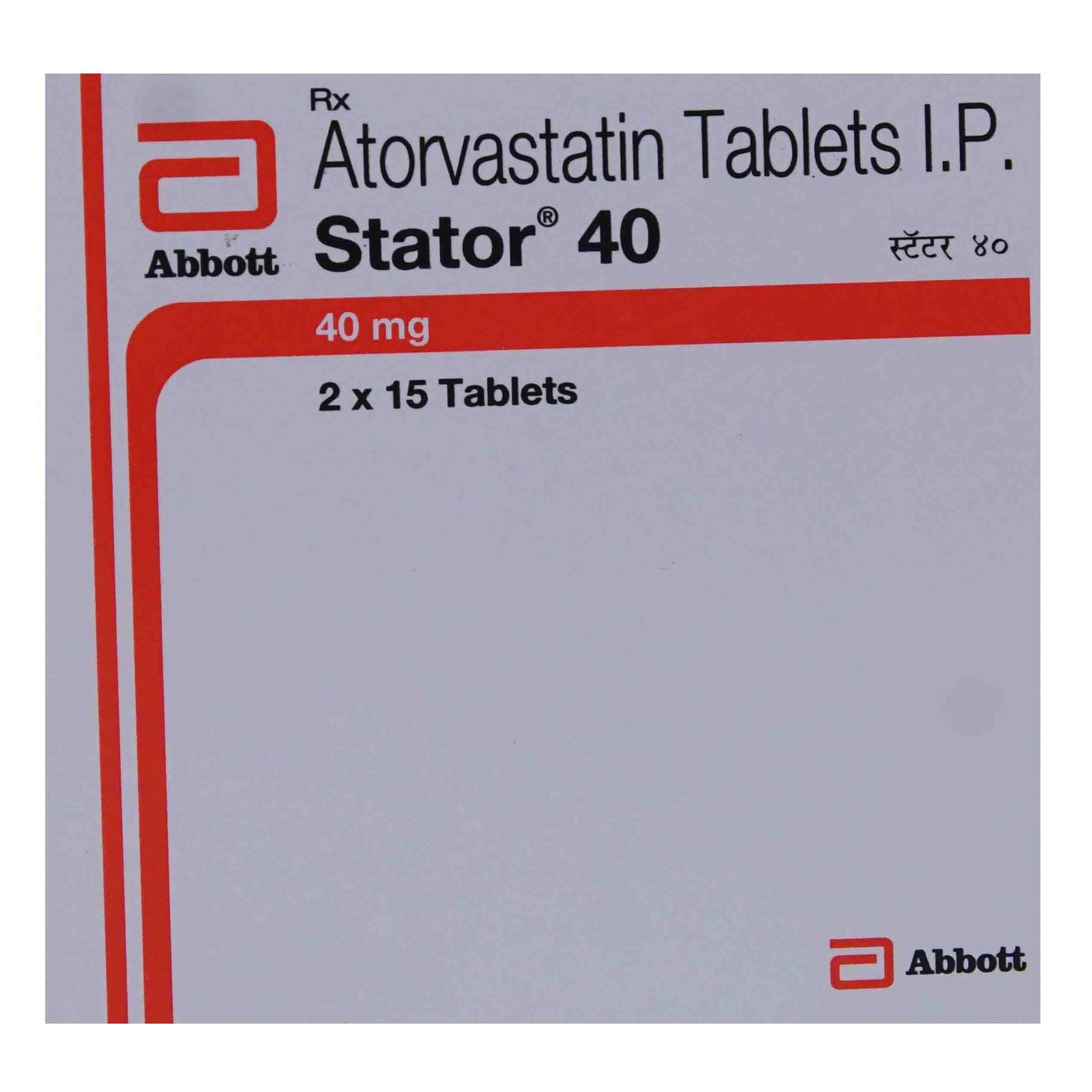 STATOR 40MG TABLET Price, Uses, Side Effects, Composition Apollo Pharmacy