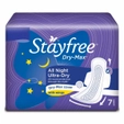Stayfree Dry-Max All Night Ultra-Dry Pads With Wings XXL, 7 Count
