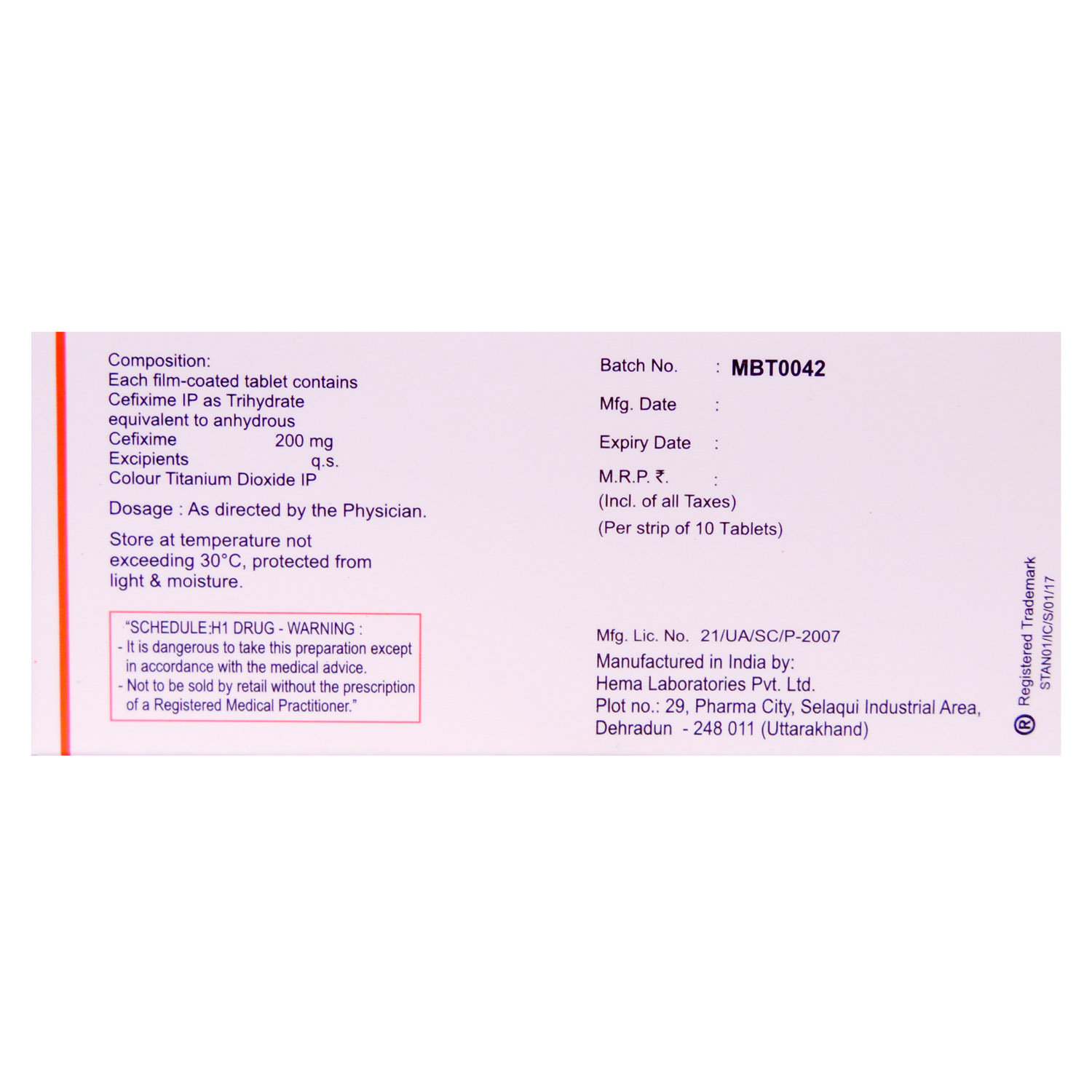 Stancef O 200 Tablet 10's, Pack of 10 TABLETS Stancef O 200 Tablet 10's, Pack of 10 TABLETS