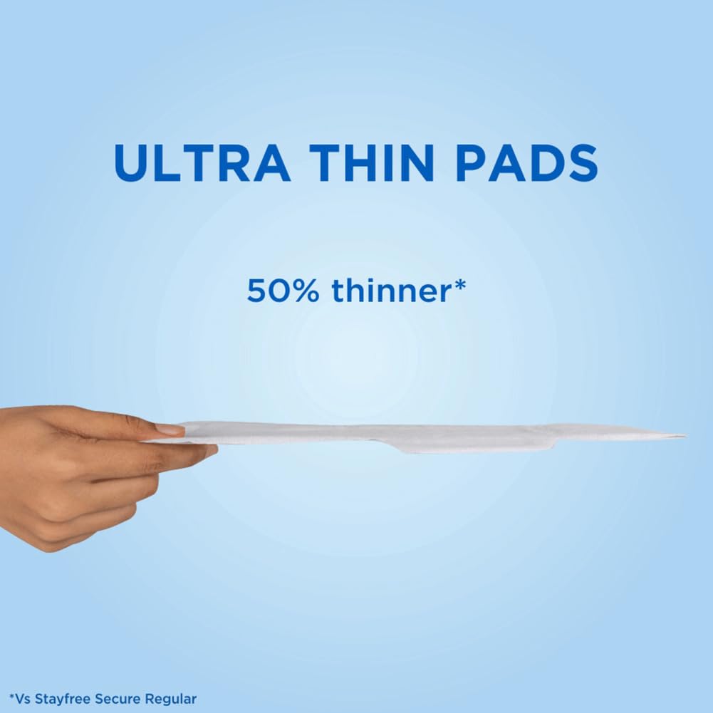 Stayfree Secure Ultra-Thin Dry Cover Pads With Wings XL, 6 Count, Pack of 1 Stayfree Secure Ultra-Thin Dry Cover Pads With Wings XL, 6 Count, Pack of 1