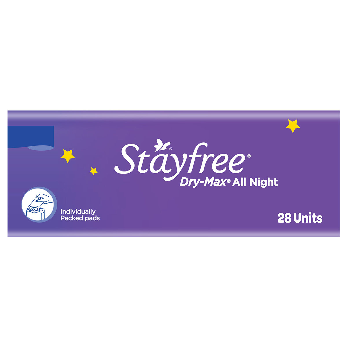 Stayfree Dry-Max All Night Ultra-Dry Pads With Wings XL, 28 Count, Pack of 1 Stayfree Dry-Max All Night Ultra-Dry Pads With Wings XL, 28 Count, Pack of 1