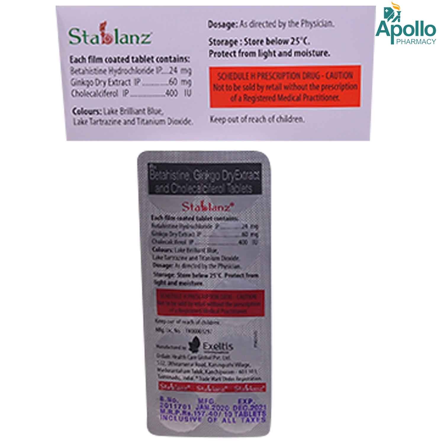 STABLETLANZ TABLET, Pack of 10 TABLETS STABLETLANZ TABLET, Pack of 10 TABLETS